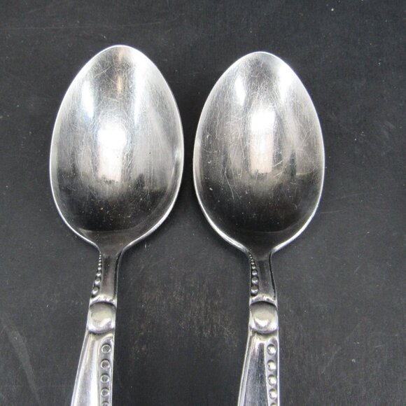 AIRMACK AMK8 Beaded Stainless Flatware Solingen-Germany 4 Pieces-4 Spoons - Picture 2 of 7